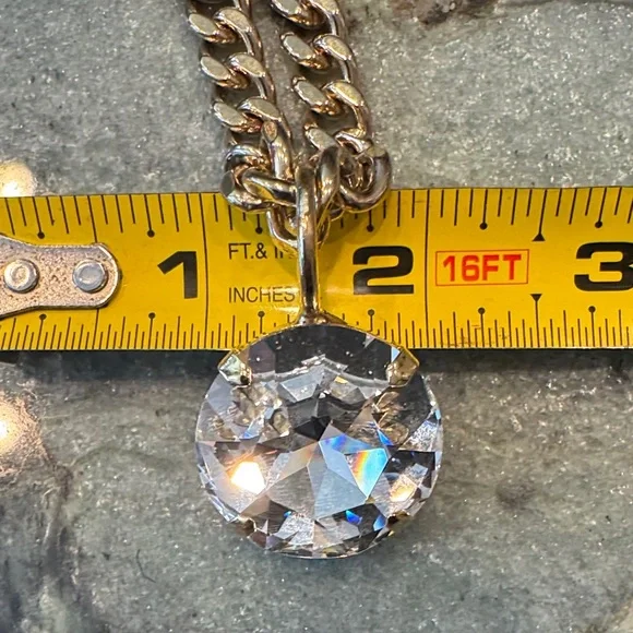 NWT - TOVA Gold Necklace with Silver Pendant - Picture 3 of 5